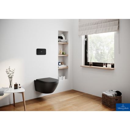 Villeroy & Boch 8M42S1R7 - Assento de sanita SoftClose SUBWAY preto