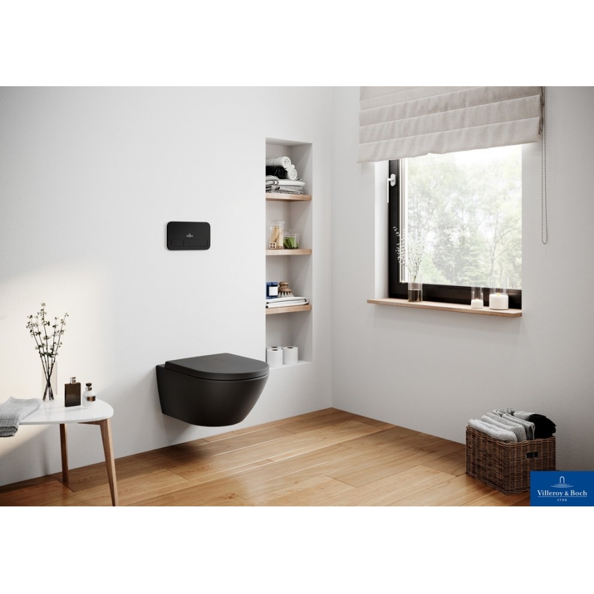 Villeroy & Boch 8M42S1R7 - Assento de sanita SoftClose SUBWAY preto
