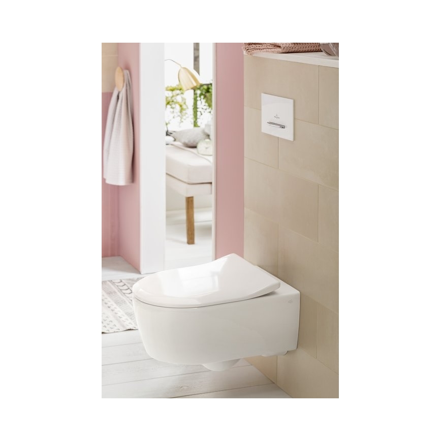 Villeroy & Boch 92216168 - Botão de descarga VICONNECT branco/cromado brilhante