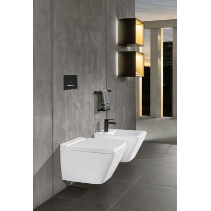 Villeroy & Boch 922169AN - Botão de descarga VICONNECT preto mate/cromado mate