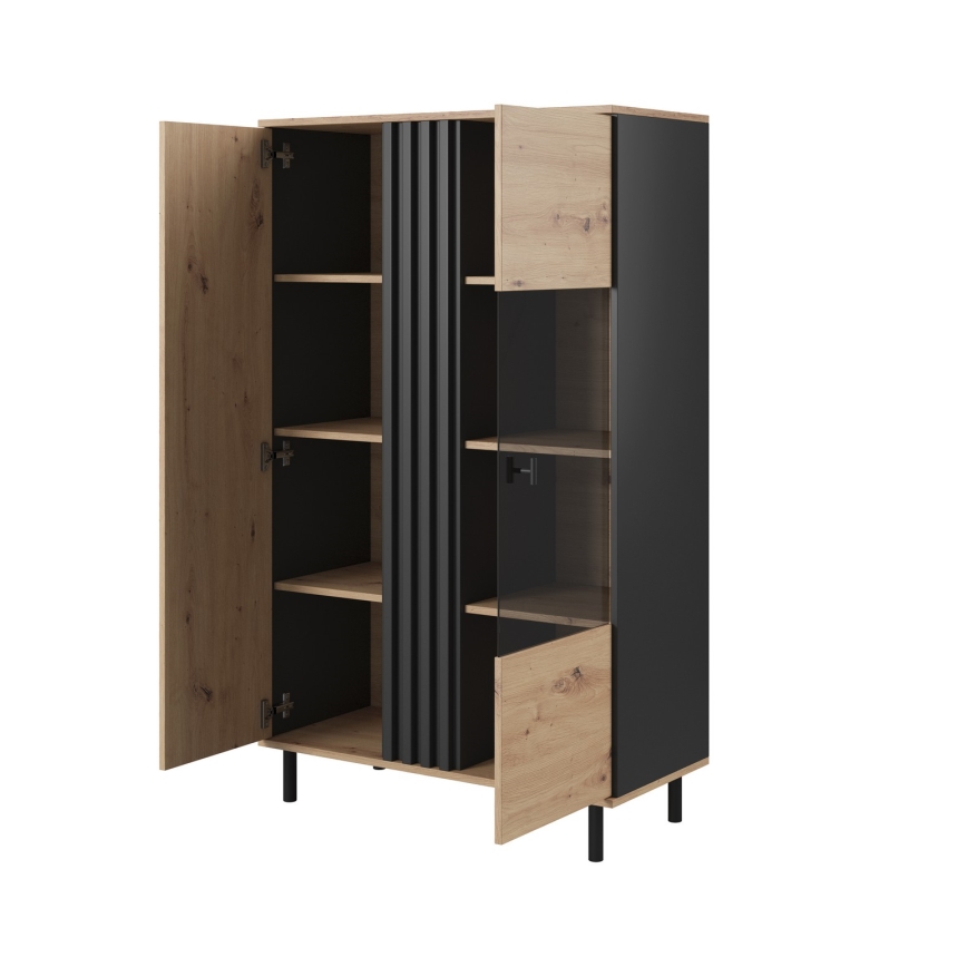 Vitrine BADIA carvalho/antracite