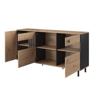 Vitrine BADIA carvalho/antracite