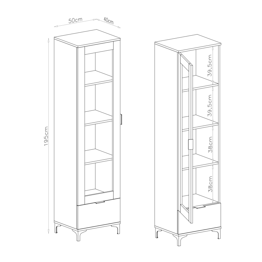 Vitrine LORA carvalho artisan