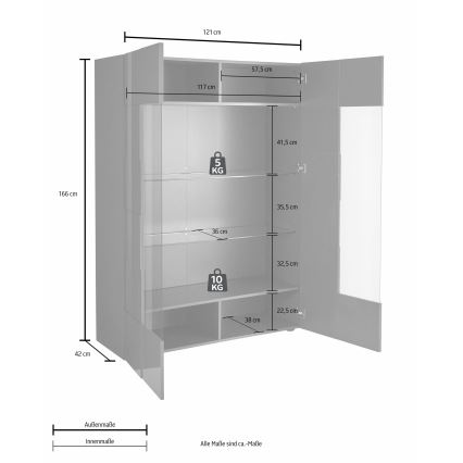 Vitrine SERIAN antracite