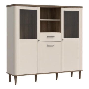 Vitrine VIRO castanha/bege