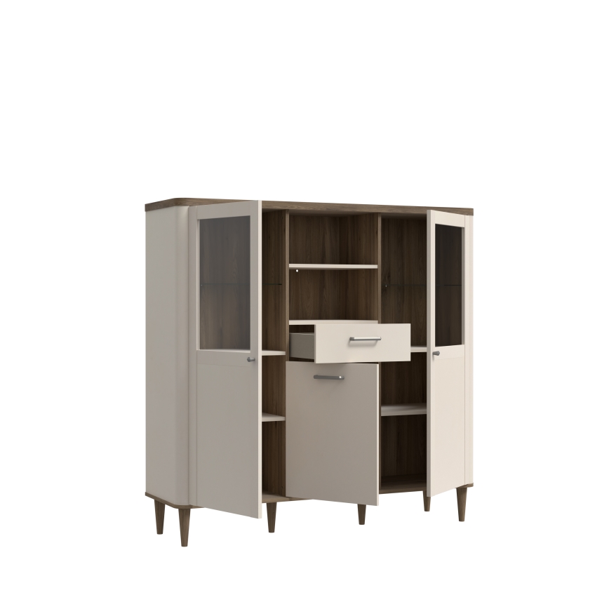 Vitrine VIRO castanha/bege