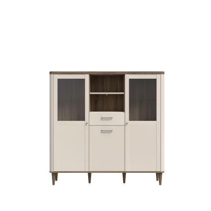 Vitrine VIRO castanha/bege