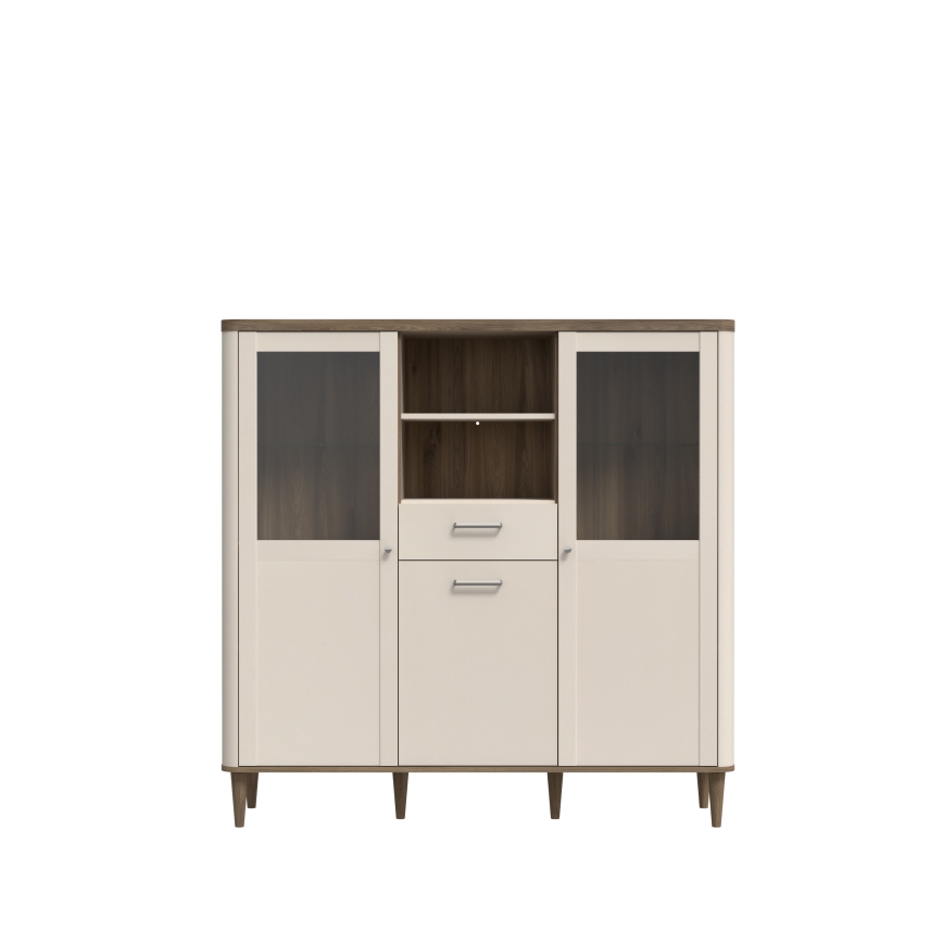 Vitrine VIRO castanha/bege