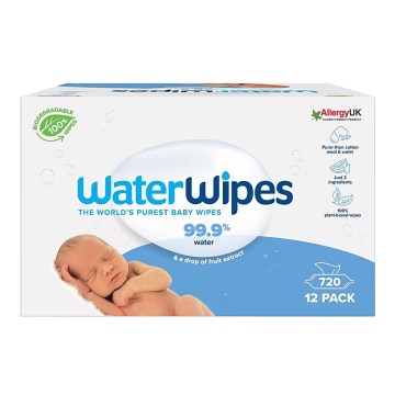 WaterWipes - CONJUNTO 12x Toalhetes húmidos sem plástico 60 pçs (720 pcs)