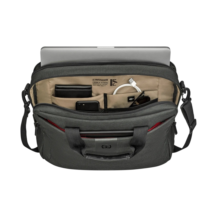 Wenger - Bolsa para computador portátil 15 l 16" com bolsa para tablet 10" MX ECO Brief cinzento
