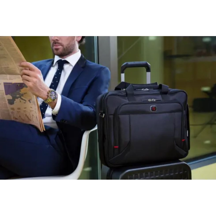 Wenger - Bolsa para computador portátil 15 l 16 com bolsa para tablet 10 Prospectus preto