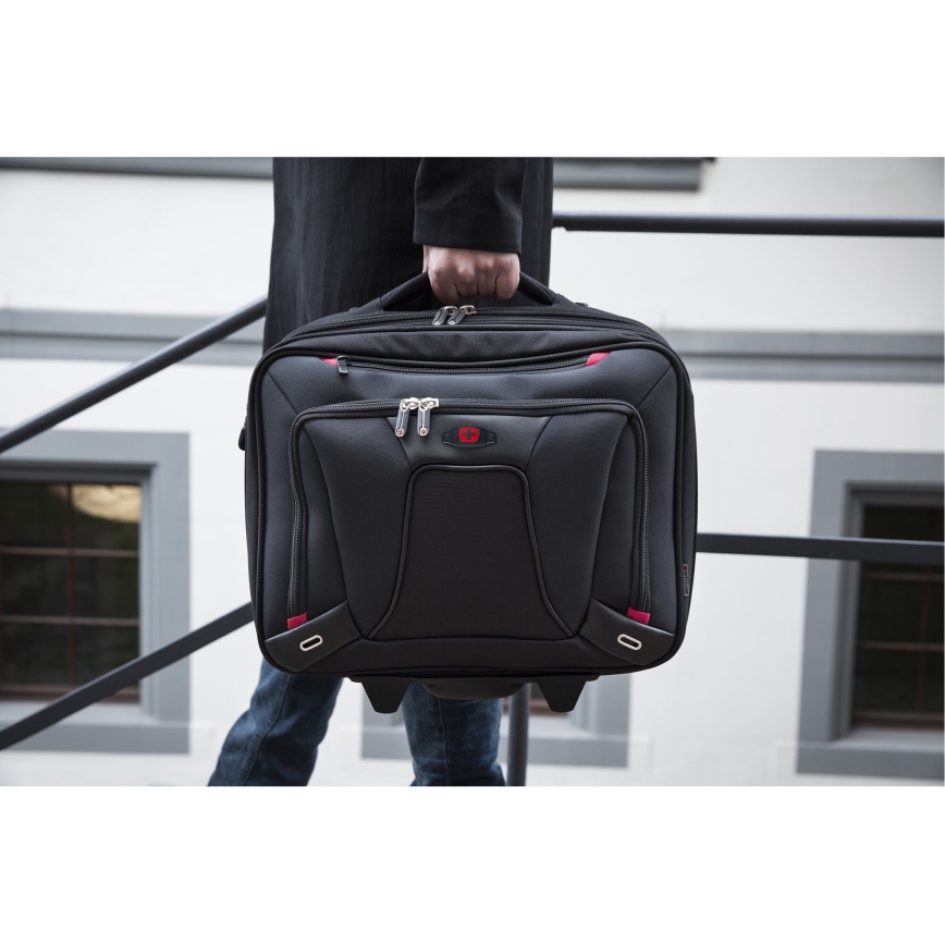 Wenger - Mala de negócios com rodas 20 l 16” Transfer preto