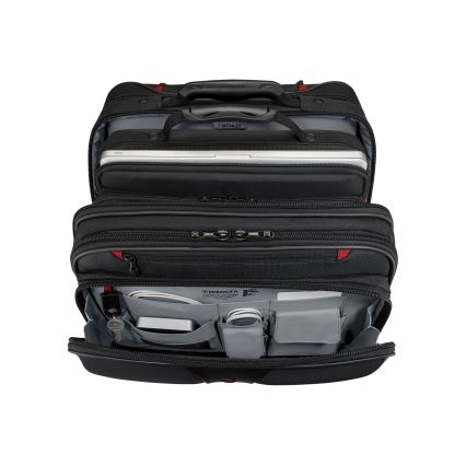Wenger - Mala de viagem com rodas 25 l 17“ + bolsa para portátil 15,6” Patriot preto