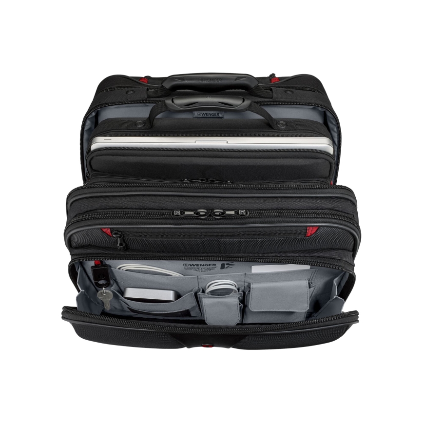 Wenger - Mala de viagem com rodas 25 l 17“ + bolsa para portátil 15,6” Patriot preto