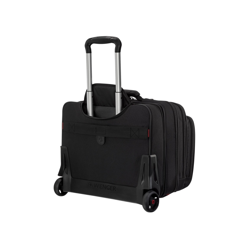 Wenger - Mala de viagem com rodas 25 l 17“ + bolsa para portátil 15,6” Patriot preto