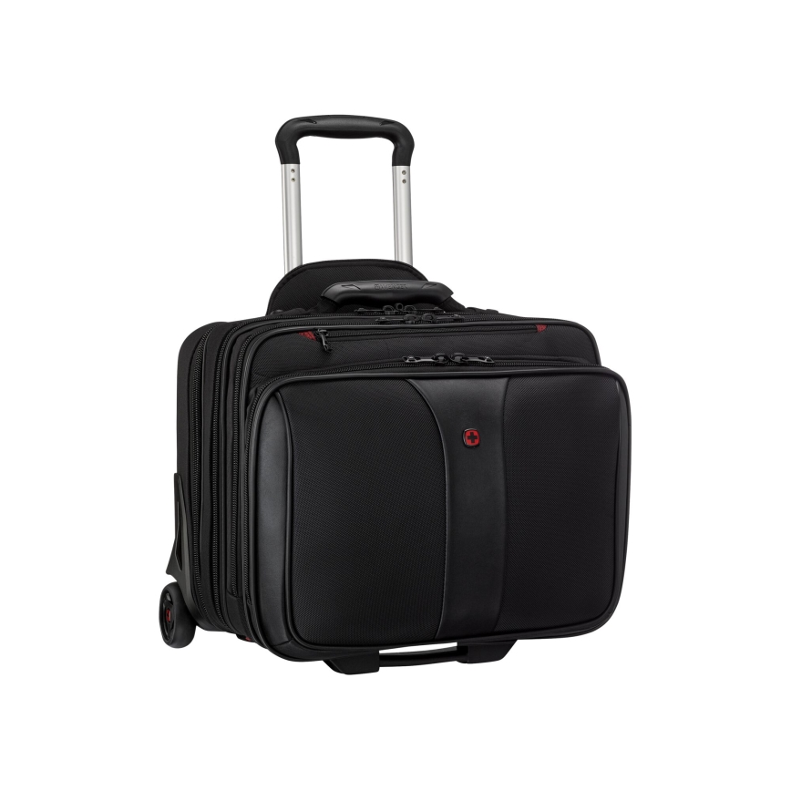 Wenger - Mala de viagem com rodas 25 l 17“ + bolsa para portátil 15,6” Patriot preto