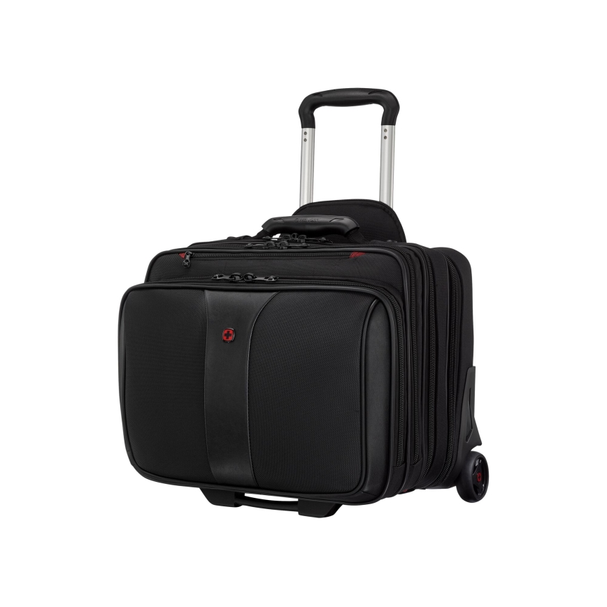 Wenger - Mala de viagem com rodas 25 l 17“ + bolsa para portátil 15,6” Patriot preto