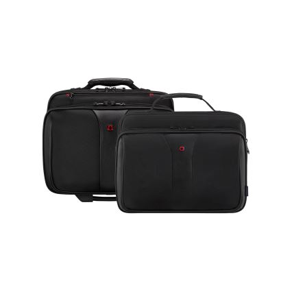 Wenger - Mala de viagem com rodas 25 l 17“ + bolsa para portátil 15,6” Patriot preto