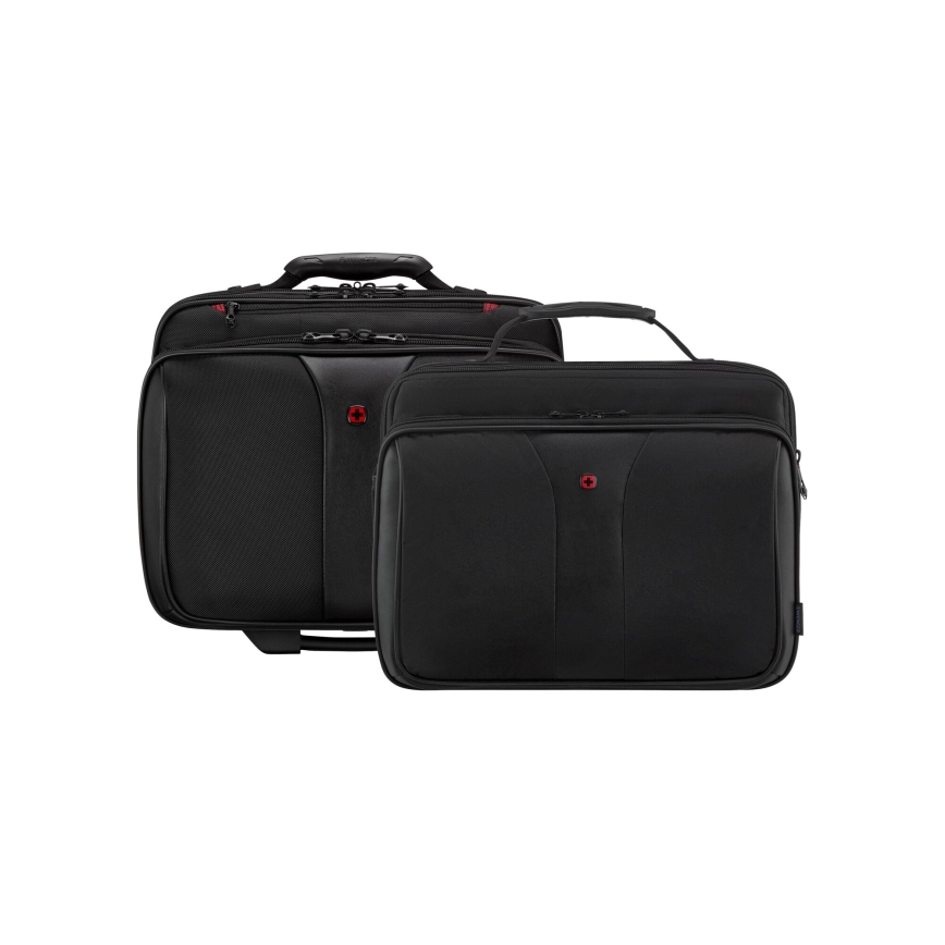 Wenger - Mala de viagem com rodas 25 l 17“ + bolsa para portátil 15,6” Patriot preto
