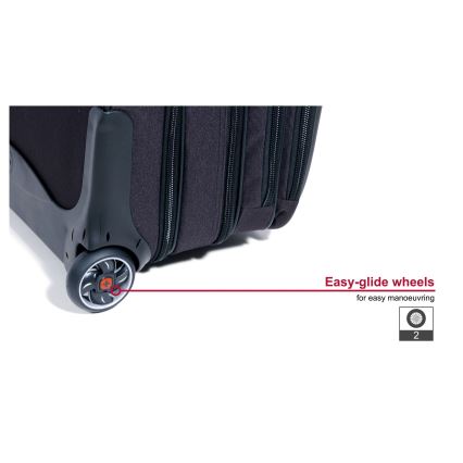 Wenger - Mala de viagem com rodas 25 l 17“ + bolsa para portátil 15,6” Patriot preto