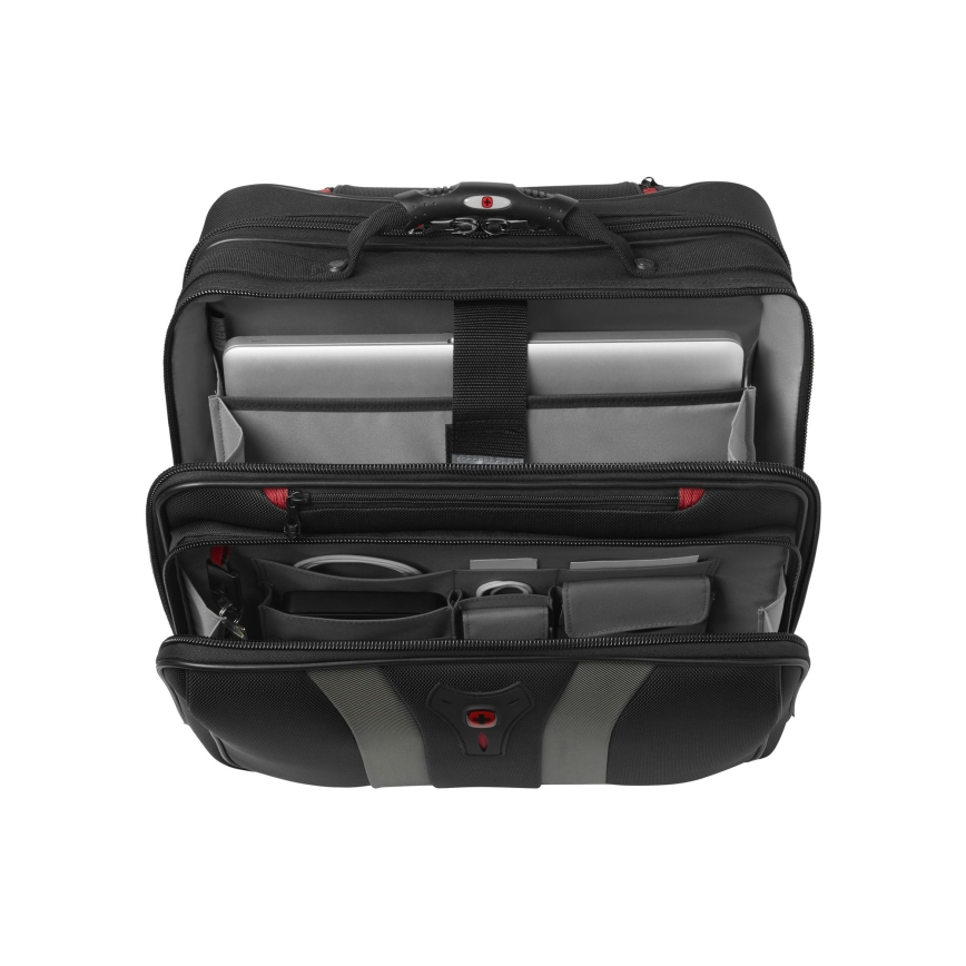 Wenger - Mala de viagem com rodas 29 l + mala para portátil 15,6" Granada preto