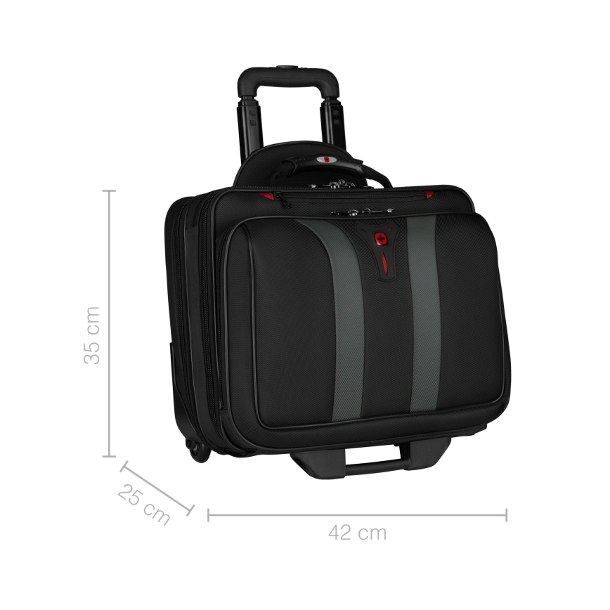 Wenger - Mala de viagem com rodas 29 l + mala para portátil 15,6" Granada preto