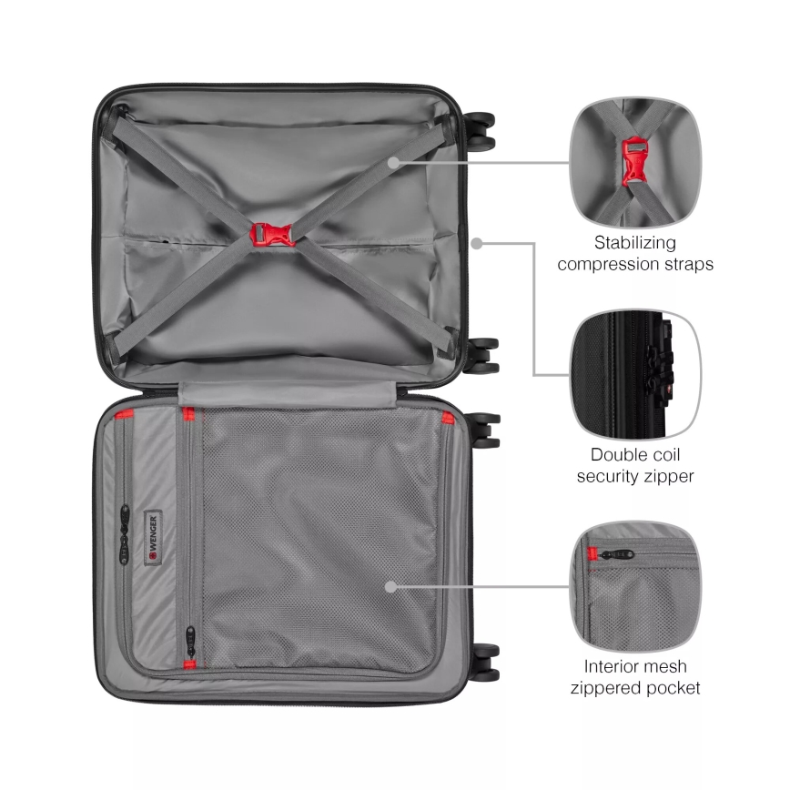Wenger - Mala de viagem com rodas 39 l Legacy preto