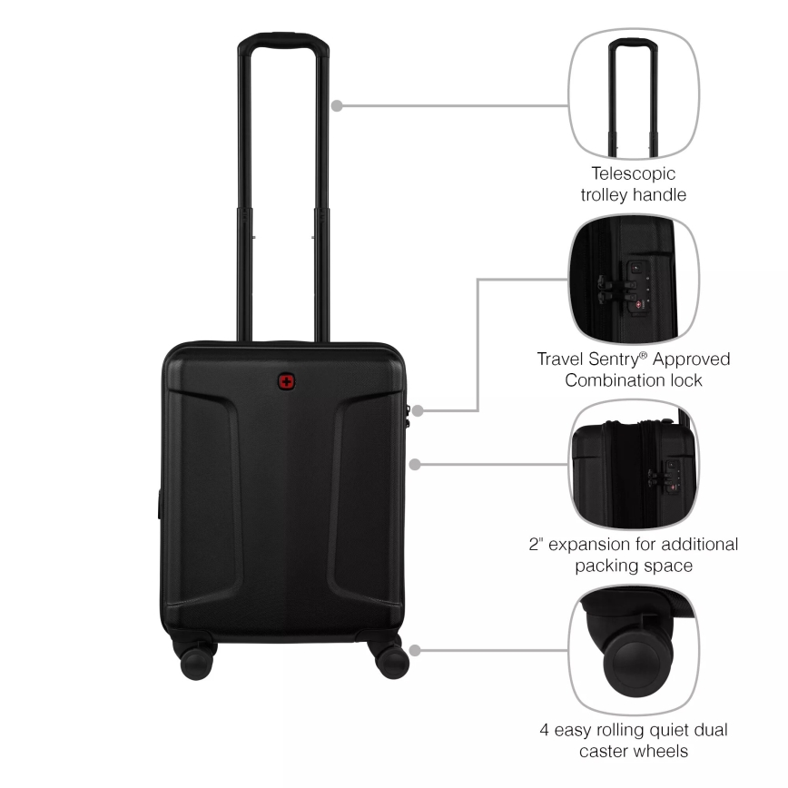Wenger - Mala de viagem com rodas 39 l Legacy preto