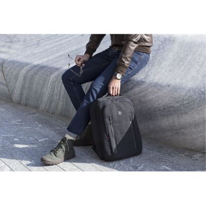 Wenger - Mochila para computador portátil 16 l 16" com bolsa para tablet 12" Cidade Traveler preto
