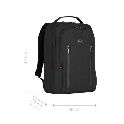 Wenger - Mochila para computador portátil 16 l 16" com bolsa para tablet 12" Cidade Traveler preto