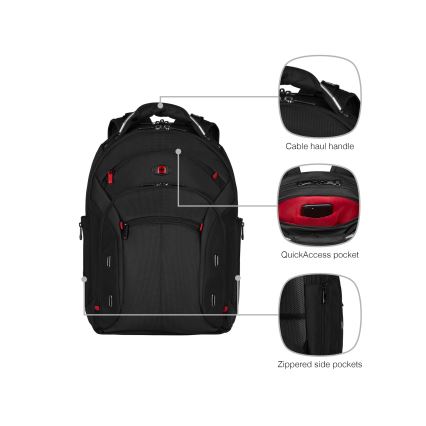 Wenger - Mochila para computador portátil 20 l 15" com bolsa para tablet 10" Gigabyte preto