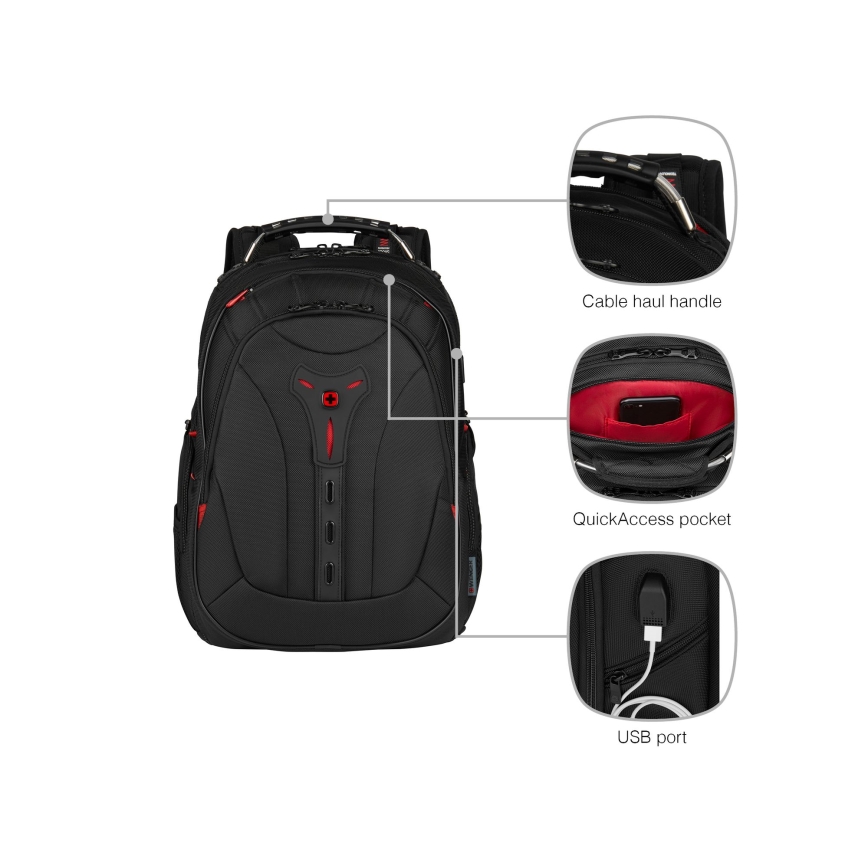 Wenger - Mochila para computador portátil 25 l 16" com bolsa para tablet 10" Pegasus Deluxe preto