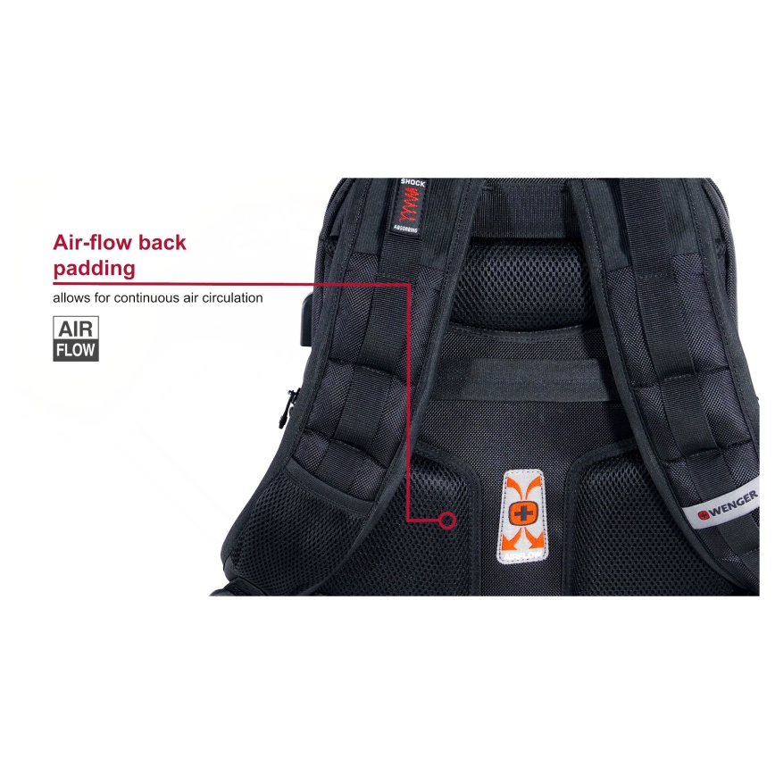 Wenger - Mochila para computador portátil 25 l 16" com bolsa para tablet 10" Pegasus Deluxe preto
