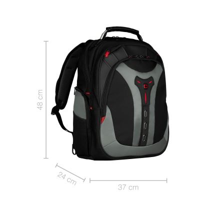 Wenger - Mochila para computador portátil 25 l 17" com bolsa para tablet 12" Pegasus preto/cinzento