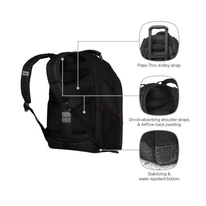 Wenger - Mochila para computador portátil 26 l 17" com bolsa para tablet 10" Ibex Ballistic Deluxe