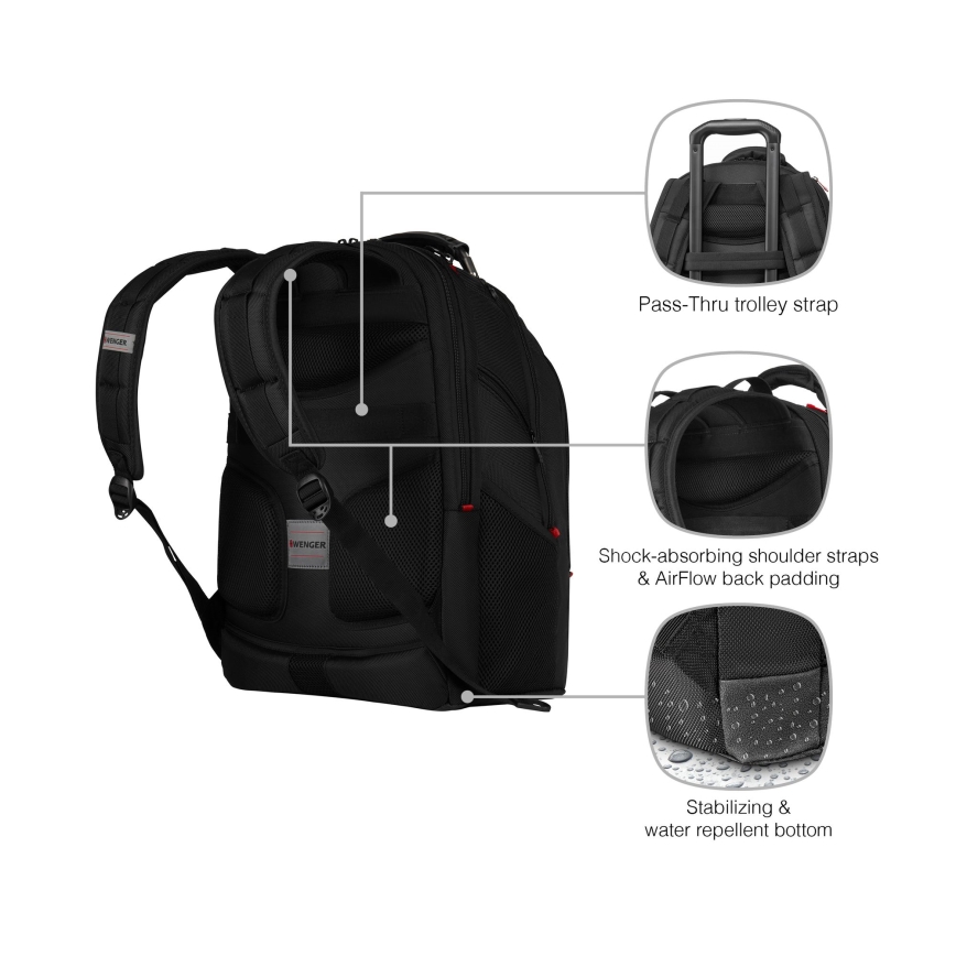 Wenger - Mochila para computador portátil 26 l 17" com bolsa para tablet 10" Ibex Ballistic Deluxe