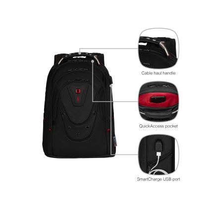 Wenger - Mochila para computador portátil 26 l 17" com bolsa para tablet 10" Ibex Ballistic Deluxe