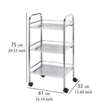 WENKO 12285100 - Carrinho EXCLUSIVE 41x75 cm cromado brilhante
