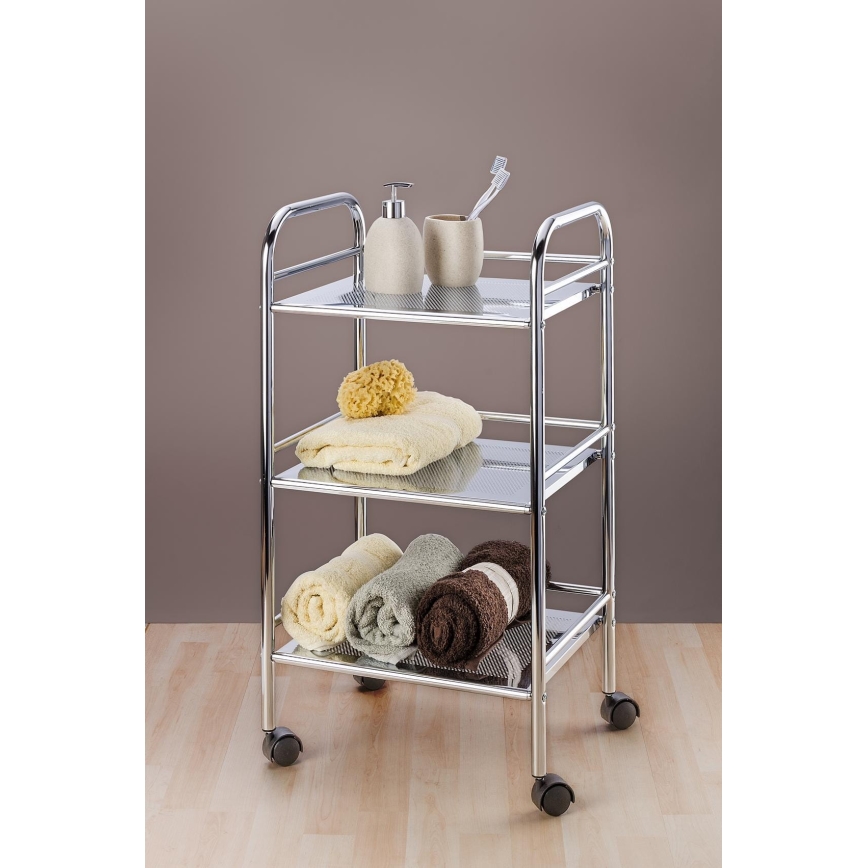 WENKO 12285100 - Carrinho EXCLUSIVE 41x75 cm cromado brilhante