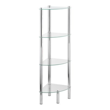 WENKO 15852100 - Estante YAGO 30x104 cm inox/prateado/transparente