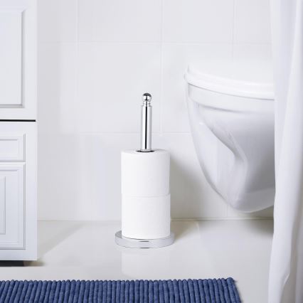 WENKO 16878100 - Suporte para papel higiénico VITERBO 14x35 cm prateado