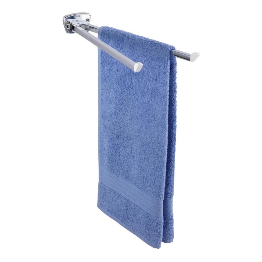 WENKO 17875100 - Toalheiro BASIC 42x8 cm, aço inoxidável/prateado