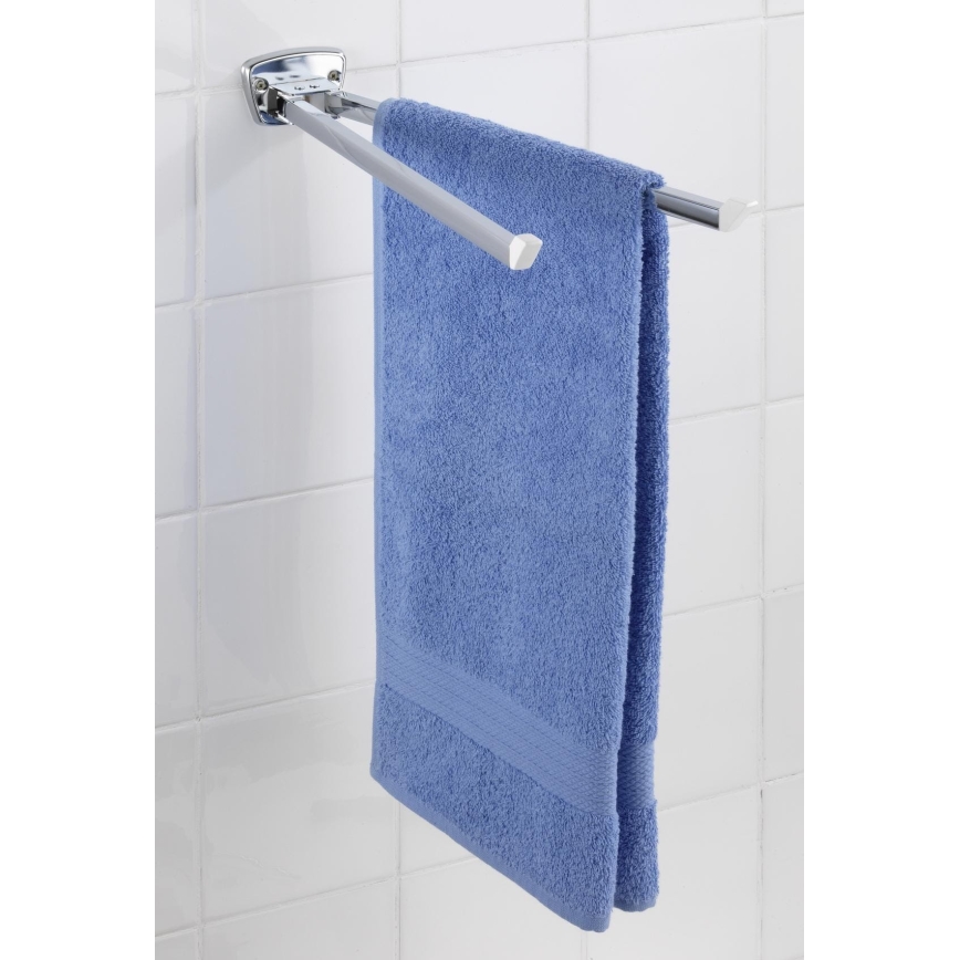 WENKO 17875100 - Toalheiro BASIC 42x8 cm, aço inoxidável/prateado