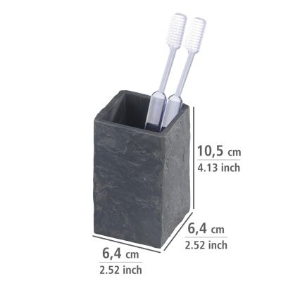 WENKO 17920100 - Copo SLATE ROCK 6,4x10,5 cm antracite