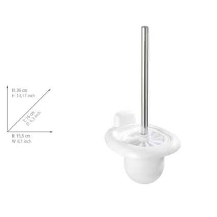 WENKO 17947100 - Escova de WC PURE 15,5x36 cm branca
