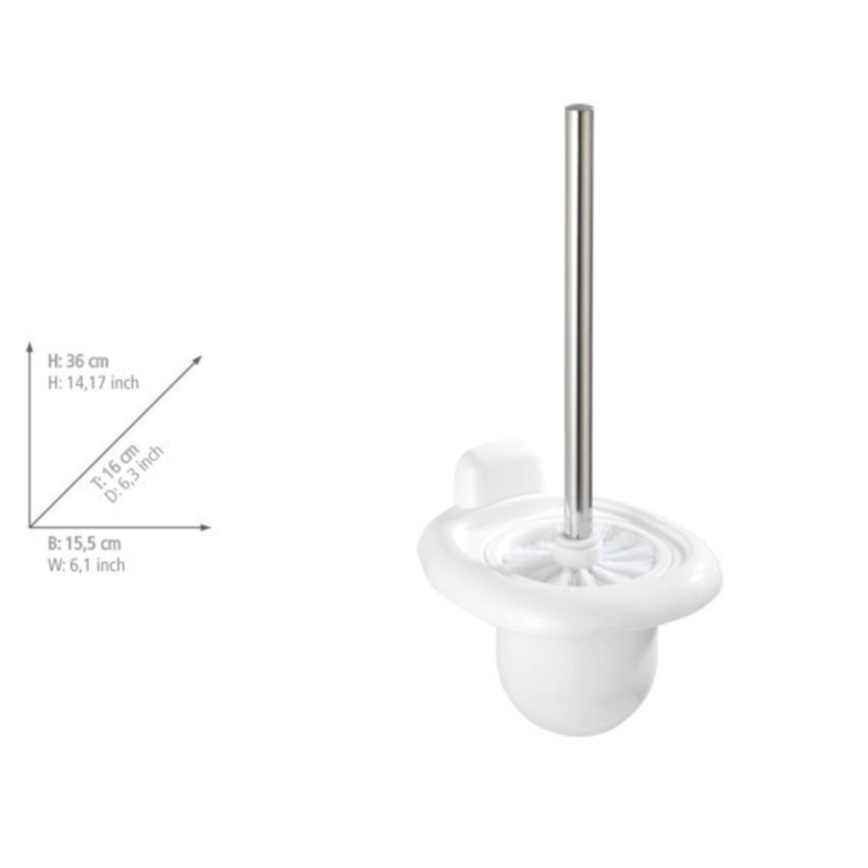 WENKO 17947100 - Escova de WC PURE 15,5x36 cm branca