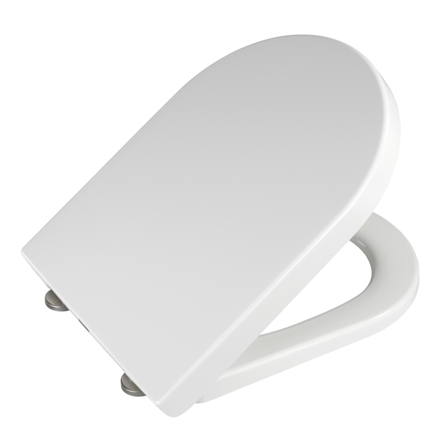 WENKO 18396100-WC assento de sanita PALMA 46,5x35,7 cm branco/prateado
