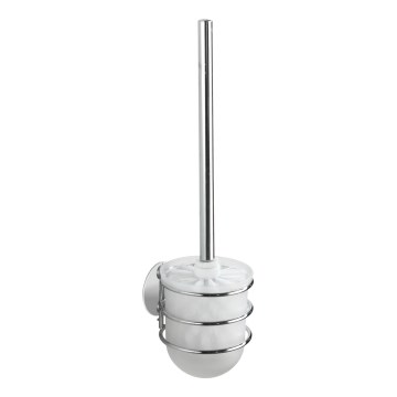 WENKO 18768100-WC Conjunto WC TURBO-LOC Redondo, Aço, 10x37,5 cm, cromado polido/branco