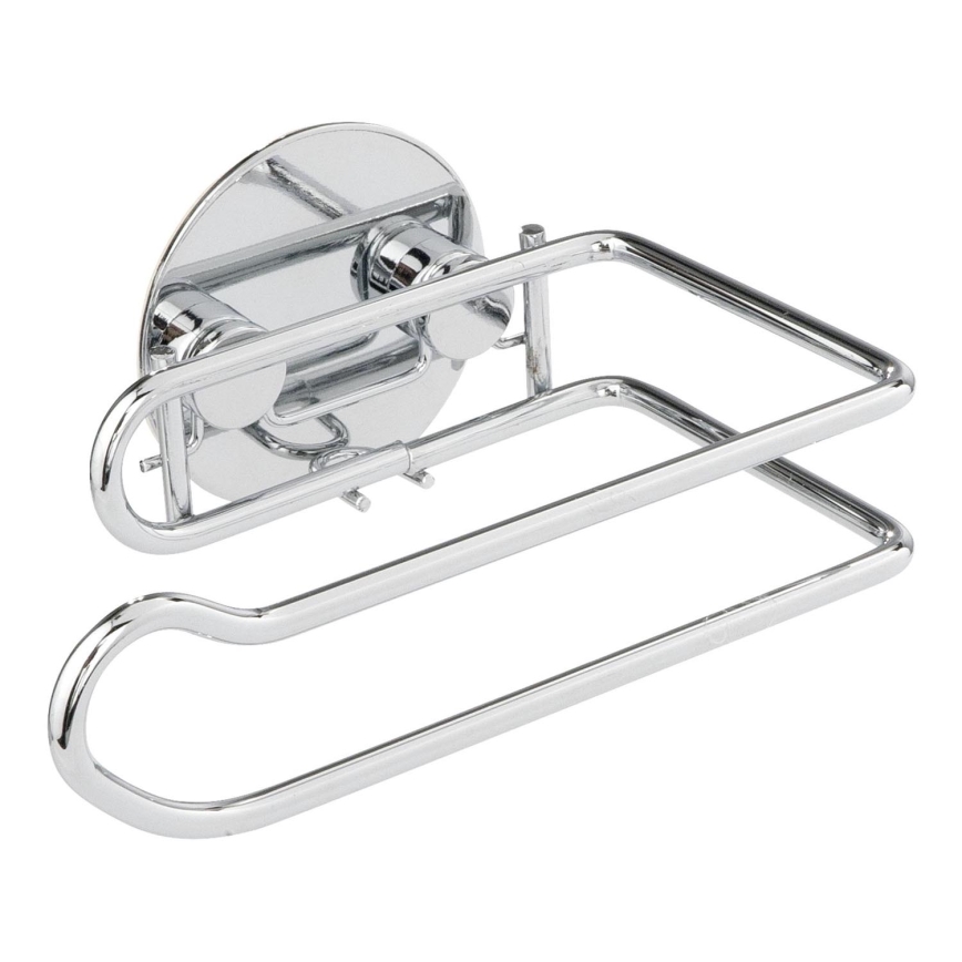 WENKO 18774100 - Suporte de papel higiénico TURBO-LOC redondo em aço 14x9 cm cromado