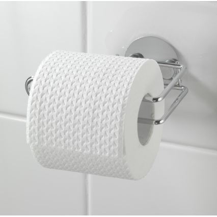 WENKO 18774100 - Suporte de papel higiénico TURBO-LOC redondo em aço 14x9 cm cromado
